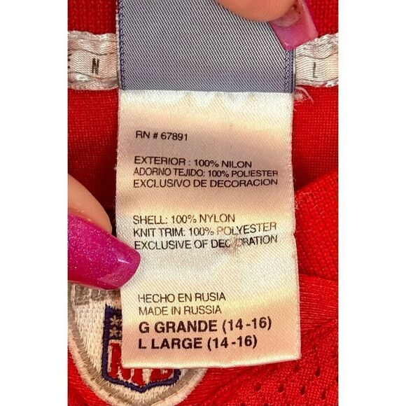 Kansas City Chiefs #31 Holmes Youth Netted Reebok Jersey Size Large - Picture 5 of 9